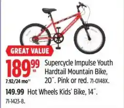 Canadian Tire Supercycle Impulse Youth Hardtail Mountain Bike, 20" offer