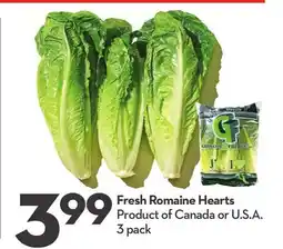 Longo's Fresh Romaine Hearts offer
