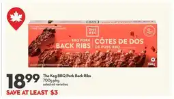 Longo's The Keg BBQ Pork Back Ribs offer