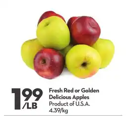 Longo's Fresh Red or Golden Delicious Apples offer