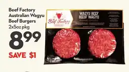 Longo's Beef Factory Australian Wagyu Beef Burgers offer