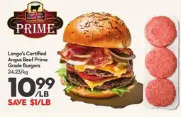 Longo's Longo's Certified Angus Beef Prime Grade Burgers offer