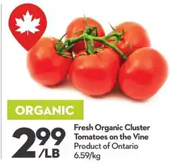 Longo's Fresh Organic Cluster Tomatoes on the Vine offer