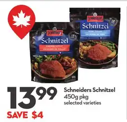 Longo's Schneiders Schnitzel offer