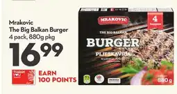 Longo's Mrakovic The Big Balkan Burger offer