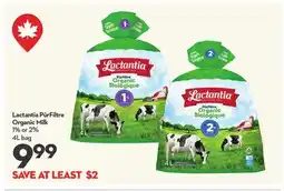 Longo's Lactantia PurFiltre Organic Milk offer