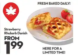 Longo's Strawberry Rhubarb Danish offer