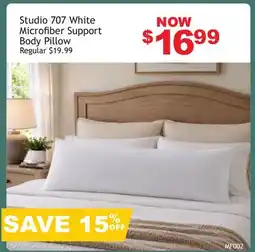 Oxford Mills Studio 707 White Microfiber Support Body Pillow offer