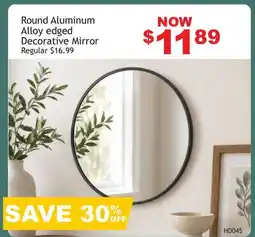 Oxford Mills Round Aluminum Alloy edged Decorative Mirror offer
