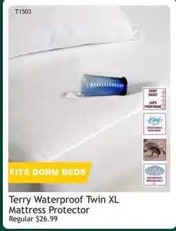Oxford Mills Terry Waterproof Twin XL Mattress Protector offer
