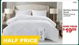Oxford Mills Bamboo Rolled Duvet offer