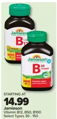 PharmaChoice Jamieson Vitamin B12, B50, B100 offer