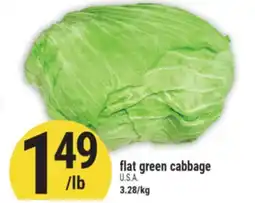 Marché Adonis flat green cabbage offer