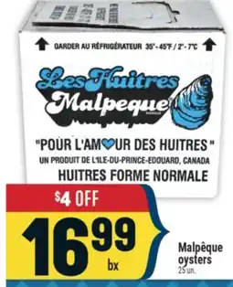 Marché Adonis MALPEQUE OYSTERS offer