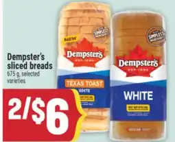 Marché Adonis Dempster's sliced breads offer