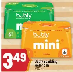 Marché Adonis Bubly sparkling water can offer