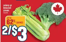 Marché Adonis CELERY OR BROCCOLI CROWN offer