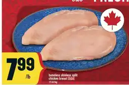 Marché Adonis boneless skinless split chicken breast Halal offer