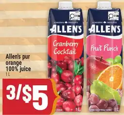Marché Adonis Allen's pur orange 100% juice offer