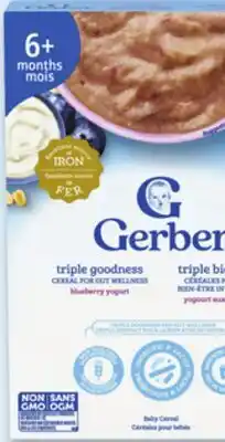 Walmart Gerber Triple Goodness Yogurt cereal offer