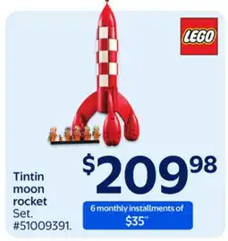 Walmart LEGO Tintin moon rocket offer
