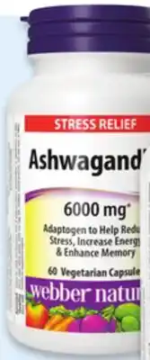 Walmart Webber Naturals Ashwagandha 60s offer