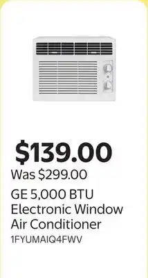 Walmart GE 5,000 BTU Electronic Window Air Conditioner offer
