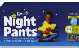 Walmart Rascals Boys Night Pants, Nighttime Underwear offer