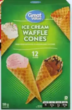 Walmart Great Value ice cream waffle cones offer