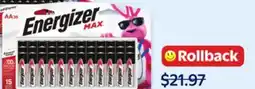 Walmart Energizer AA36 batteries offer