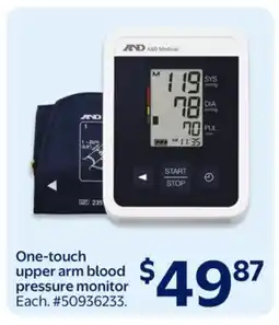 Walmart One-touch upper arm blood pressure monitor offer