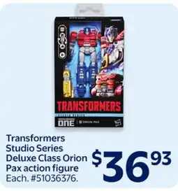 Walmart Tansformers Studio Series Deluxe Class Orion Pax Action Figure offer