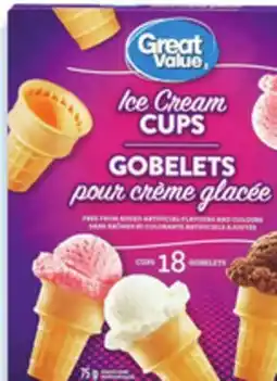 Walmart Great Value ice cream cups 18-pack offer