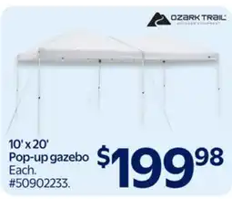 Walmart Ozark Trail 10'x20' Pop-up gazebo offer