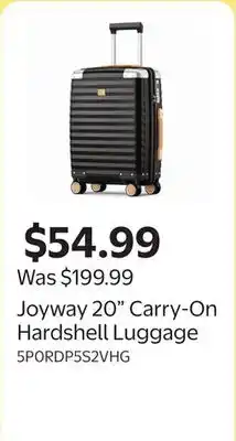Walmart Joyway 20 Carry-On Hardshell Luggage offer