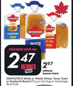 Sobeys White or Whole Wheat, Texas Toast or Sandwich Bread offer