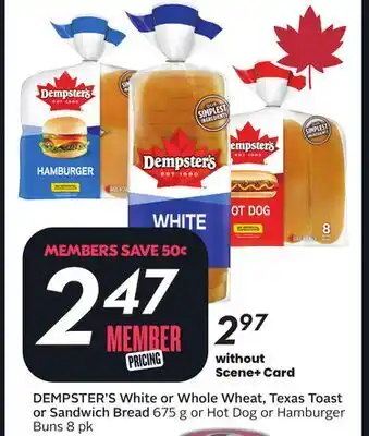 Sobeys White or Whole Wheat, Texas Toast or Sandwich Bread offer