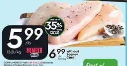 Sobeys Fresh AIR-CHILLED Boneless Skinned Chicken Breasts offer