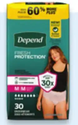 Walmart Depend incontinence products offer