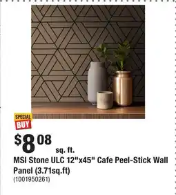Home Depot MSI Stone ULC 12x45 Cafe Peel-Stick Wall Panel (3.71sq.ft) offer