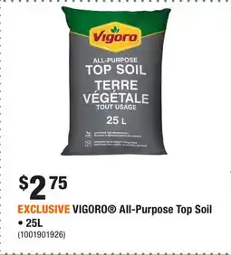 Home Depot EXCLUSIVE VIGORO All-Purpose Top Soil • offer
