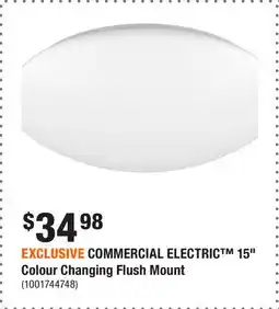 Home Depot EXCLUSIVE COMMERCIAL ELECTRIC 15 Colour Changing Flush Mount offer