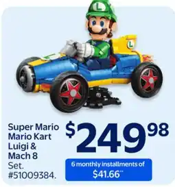 Walmart Super Mario Mario Kart Luigi & Mach 8 set offer