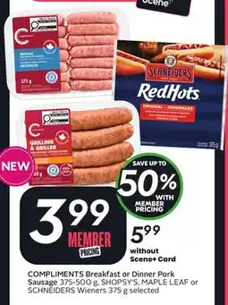 Sobeys Breakfast or Dinner Pork Sausage offer