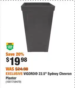 Home Depot EXCLUSIVE VIGORO 22.5 Sydney Chevron Planter offer