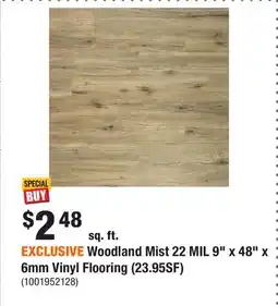 Home Depot EXCLUSIVE Woodland Mist 22 MIL 9 x 48 x 6mm Vinyl Flooring (23.95SF) offer