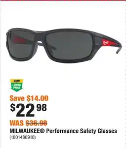Home Depot MILWAUKEE Performance Safety Glasses offer