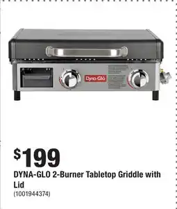 Home Depot DYNA-GLO 2-Burner Tabletop Griddle with Lid offer