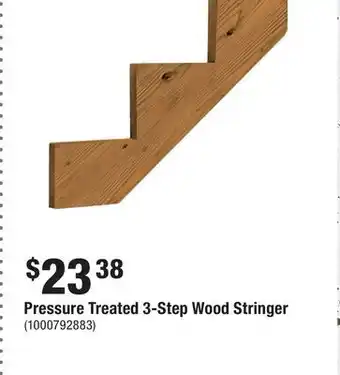 Home Depot Pressure Treated 3-Step Wood Stringer offer