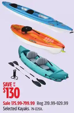 Canadian Tire Selected Kayaks offer